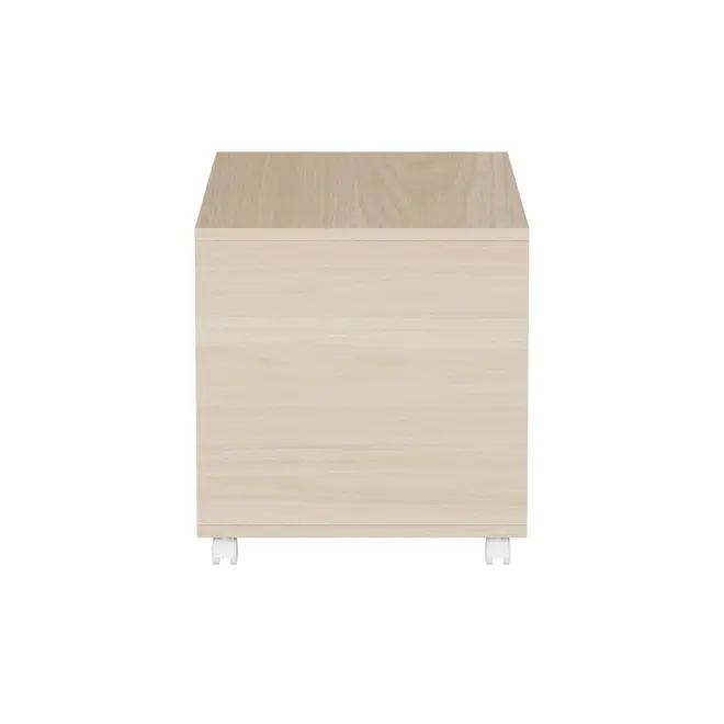BAÚ COM RODÍZIOS 75 CM X 40 CM WINK - NATURAL WASHED/BRANCO - Foto 3