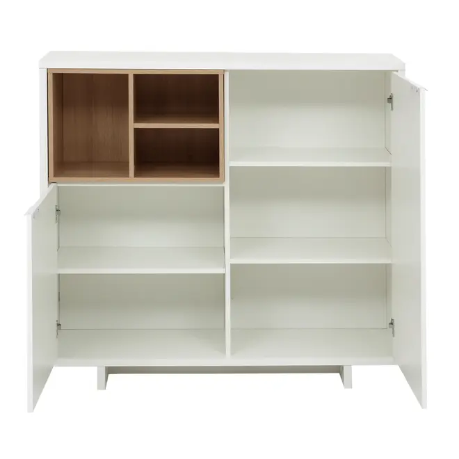 ARMÁRIO PARA ESCRITÓRIO MÉDIO 2 PORTAS ALETA - BRANCO/OAK TAMMI - Foto 4