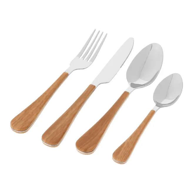 FAQUEIRO 24 PEÇAS PARA 6 PESSOAS MILÃO - INOX/MARROM - Foto 2