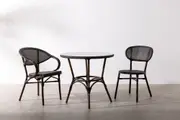 CADEIRA PARA ÁREA EXTERNA COM BRAÇOS BISTRÔ - CASTANHO/CAFÉ - Foto 6
