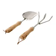 KIT PARA JARDINAGEM COM 2 PEÇAS RESERVA NATURAL - INOX/SERINGUEIRA - Foto 1