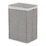 CESTO DOBRÁVEL 60 CM X 40 CM X 30 CM NID - CINZA PROVENCE/NATURAL - Foto 2