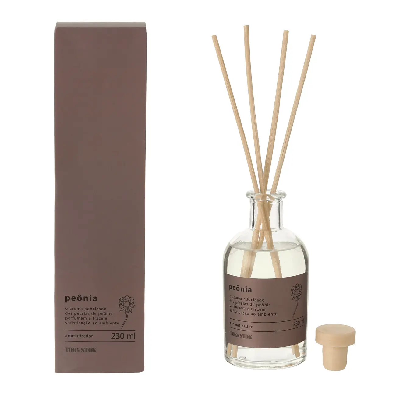 AROMATIZADOR PEÔNIA 230 ML NATURALS - ARGILA/PINUS NATURAL - Foto 1
