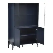 CRISTALEIRA 4 PORTAS 90 CM X 1,39 CM LINHAS - GALAXY BLUE/INCOLOR - Foto 4