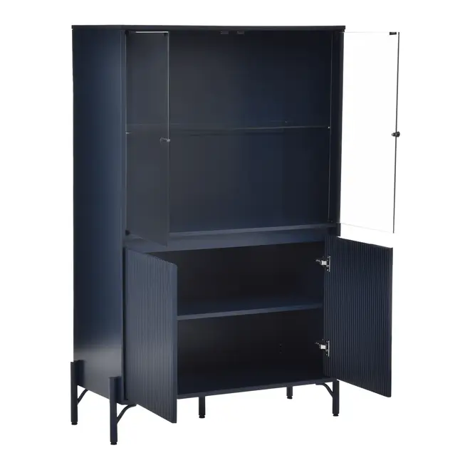 CRISTALEIRA 4 PORTAS 90 CM X 1,39 CM LINHAS - GALAXY BLUE/INCOLOR - Foto 4