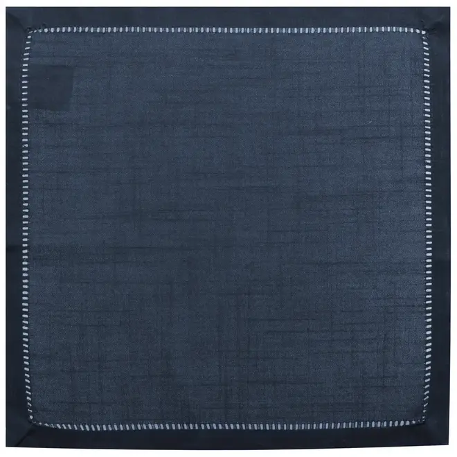 GUARDANAPO 40 CM X 40 CM LOUISE - AZUL ESCURO - Foto 1