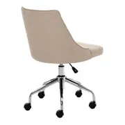 CADEIRA HOME OFFICE DANDY I - CROMADO/BEGE - Foto 4