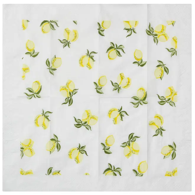 GUARDANAPO 39 CM X 39 CM PACOTE COM 20 PEÇAS LEMON - AMARELO/MULTICOR - Foto 2