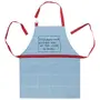 AVENTAL IDA - VAI TER LOUÇA - AZUL CLARO/VERMELHO - Foto 1