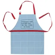 AVENTAL IDA - VAI TER LOUÇA - AZUL CLARO/VERMELHO - Foto 1