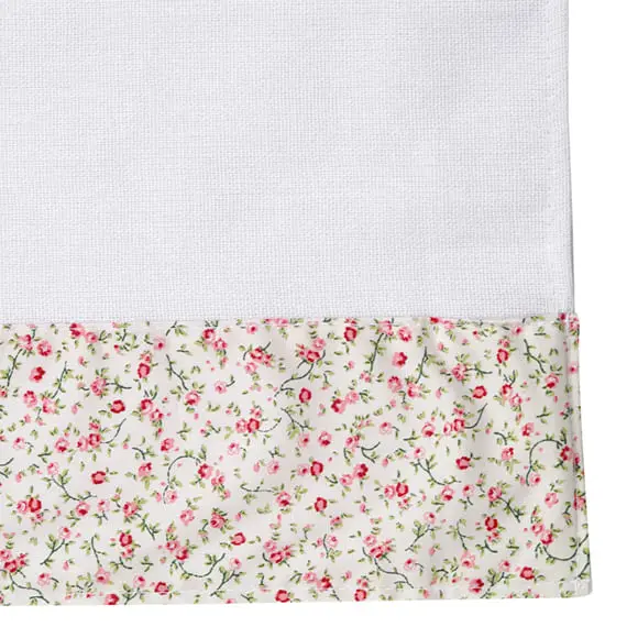 PANO DE PRATO COM 3 PETIT FLEUR - ROSA/VERDE - Foto 2