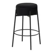 BANCO ALTO DAISY - PRETO/PRETO - Foto 1