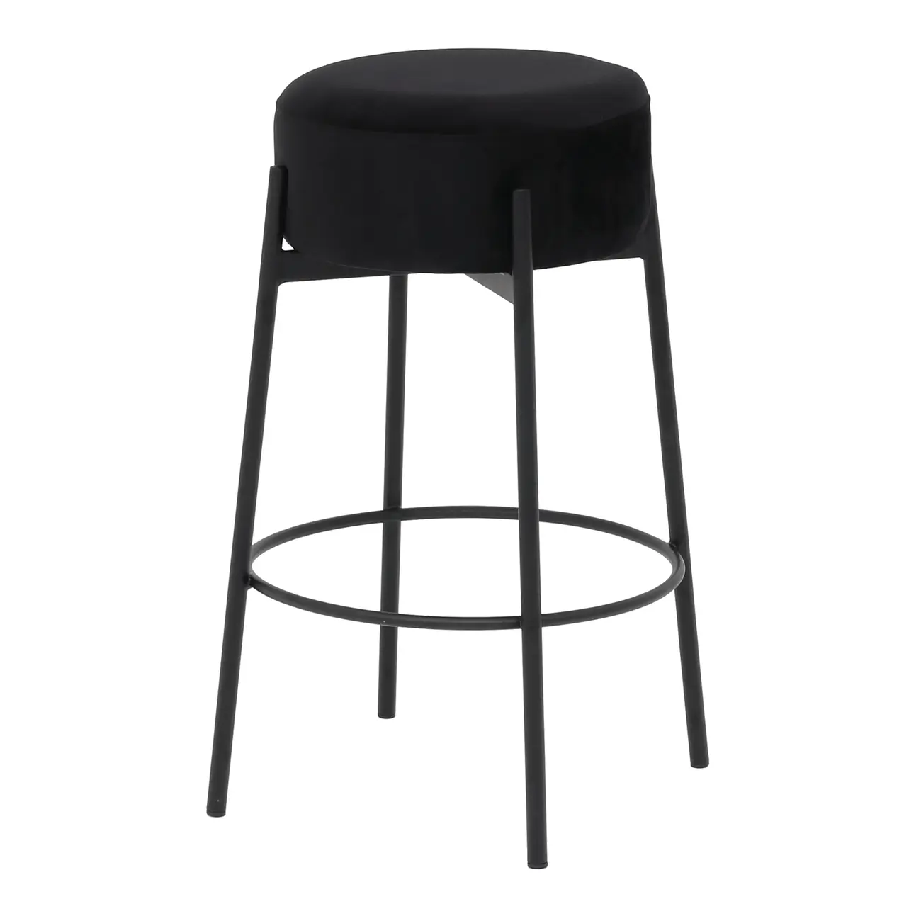 BANCO ALTO DAISY - PRETO/PRETO - Foto 1