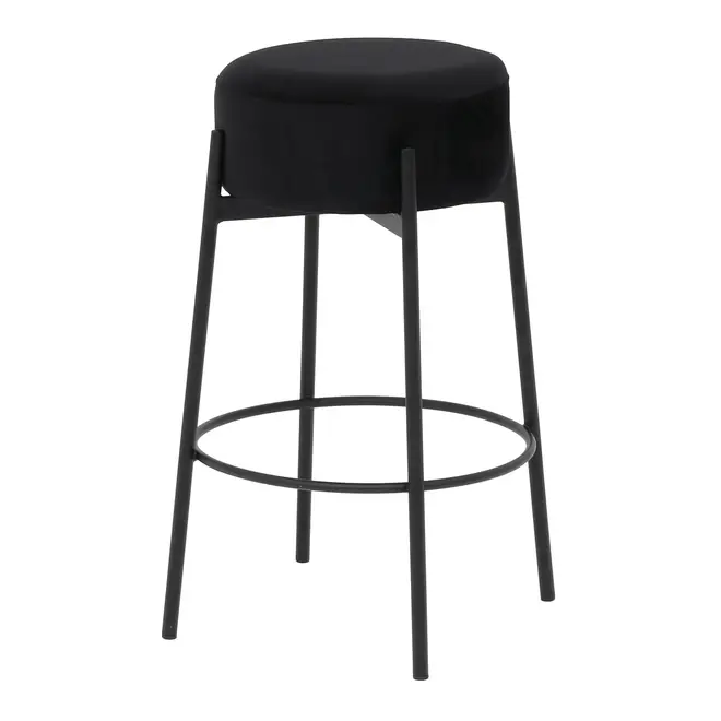 BANCO ALTO DAISY - PRETO/PRETO - Foto 1