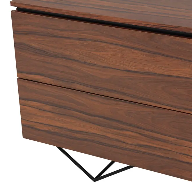 BUFFET 4 PORTAS BASCULANTES 1,60 M X 45 CM HEPTA - PAU FERRO/PRETO - Foto 15