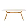 MESA DE JANTAR 1,80 M X 1 M ORGANIC - FREIJÓ/BRANCO - Foto 1