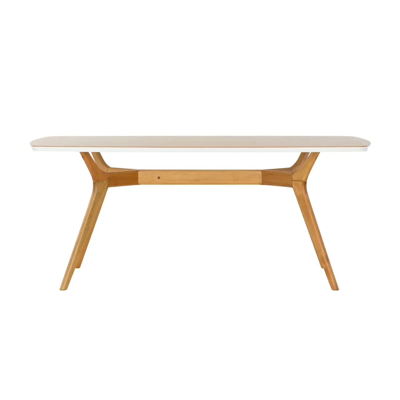 MESA DE JANTAR 1,80 M X 1 M ORGANIC - FREIJÓ/BRANCO - Foto 1