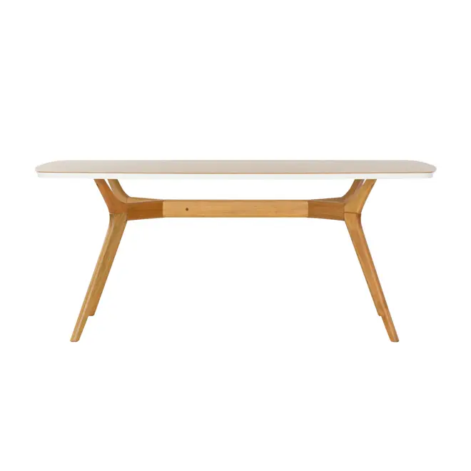 MESA DE JANTAR 1,80 M X 1 M ORGANIC - FREIJÓ/BRANCO - Foto 1