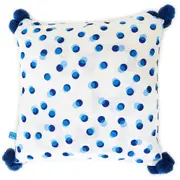 PÉ NA AREIA ARARA/POÁS CAPA ALMOFADA 45 CM X 45 CM - AZUL/BRANCO - Foto 2