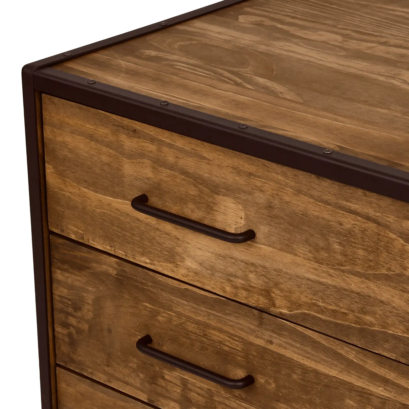 CÔMODA 4 GAVETAS 90 CM X 53 CM STEAM TRUNK - ENCERADO CASTANHO/CASTANHO - Foto 7