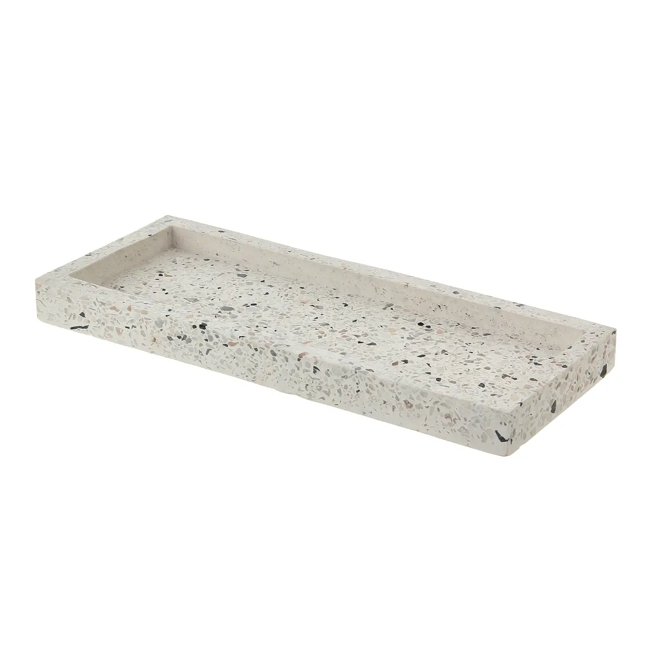 BANDEJA 25 CM X 10 CM TERRAZZO - BRANCO/KONKRET - Foto 2