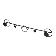 CABIDEIRO DE PAREDE COM 5 GANCHOS HOOP HOOK - PRETO - Foto 2