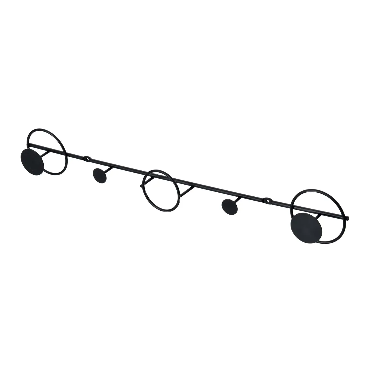 CABIDEIRO DE PAREDE COM 5 GANCHOS HOOP HOOK - PRETO - Foto 2