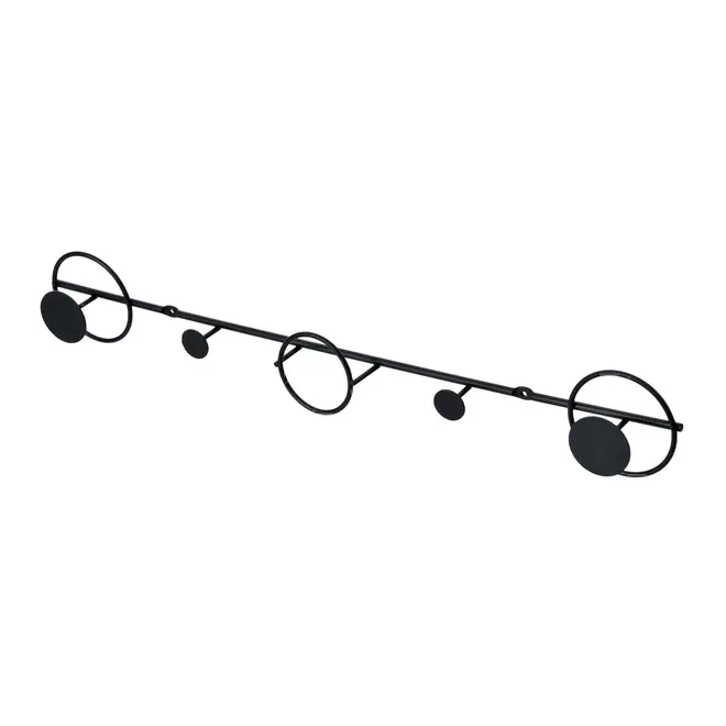 CABIDEIRO DE PAREDE COM 5 GANCHOS HOOP HOOK - PRETO - Foto 2