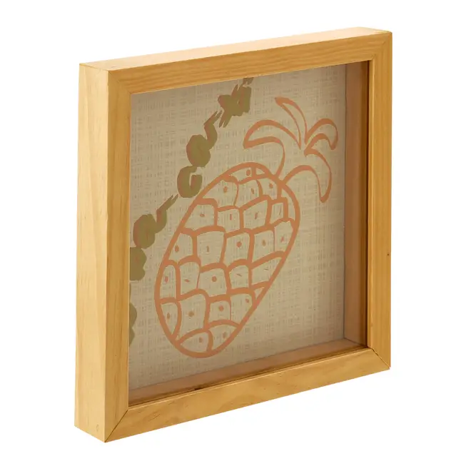 QUADRO 20 CM X 20 CM DA HORTINHA ABACAXI - AMÊNDOA/MULTICOR - Foto 2