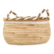 CESTO 32 CM X 19 CM PIRANGY - FIBRA CLARA/CANELA DO CEILÃO - Foto 3