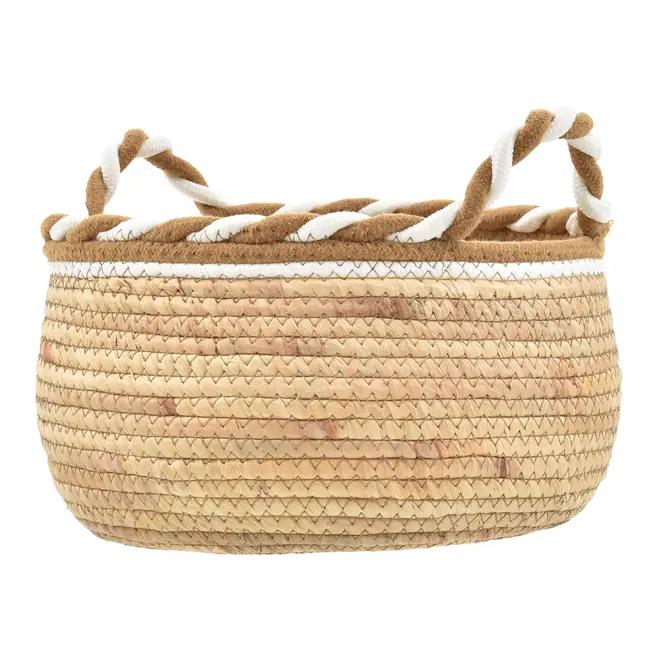 CESTO 32 CM X 19 CM PIRANGY - FIBRA CLARA/CANELA DO CEILÃO - Foto 3