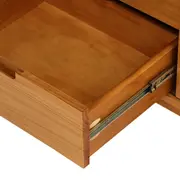 CÔMODA 4 GAVETAS/1 PORTA DE CORRER COM PALHINHA 90 CM X 40 CM PALHANDI - AMÊNDOA/NATURAL - Foto 10