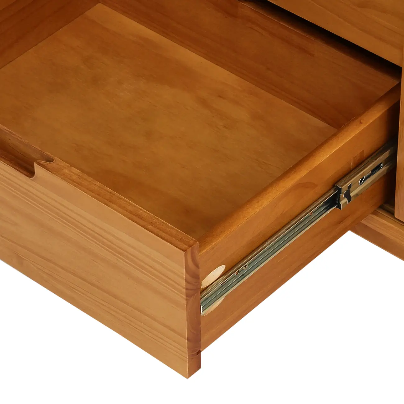 CÔMODA 4 GAVETAS/1 PORTA DE CORRER COM PALHINHA 90 CM X 40 CM PALHANDI - AMÊNDOA/NATURAL - Foto 10