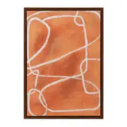 QUADRO 50 CM X 70 CM GESTURE - CASTANHO/CASCA DE URUCUM - Foto 1
