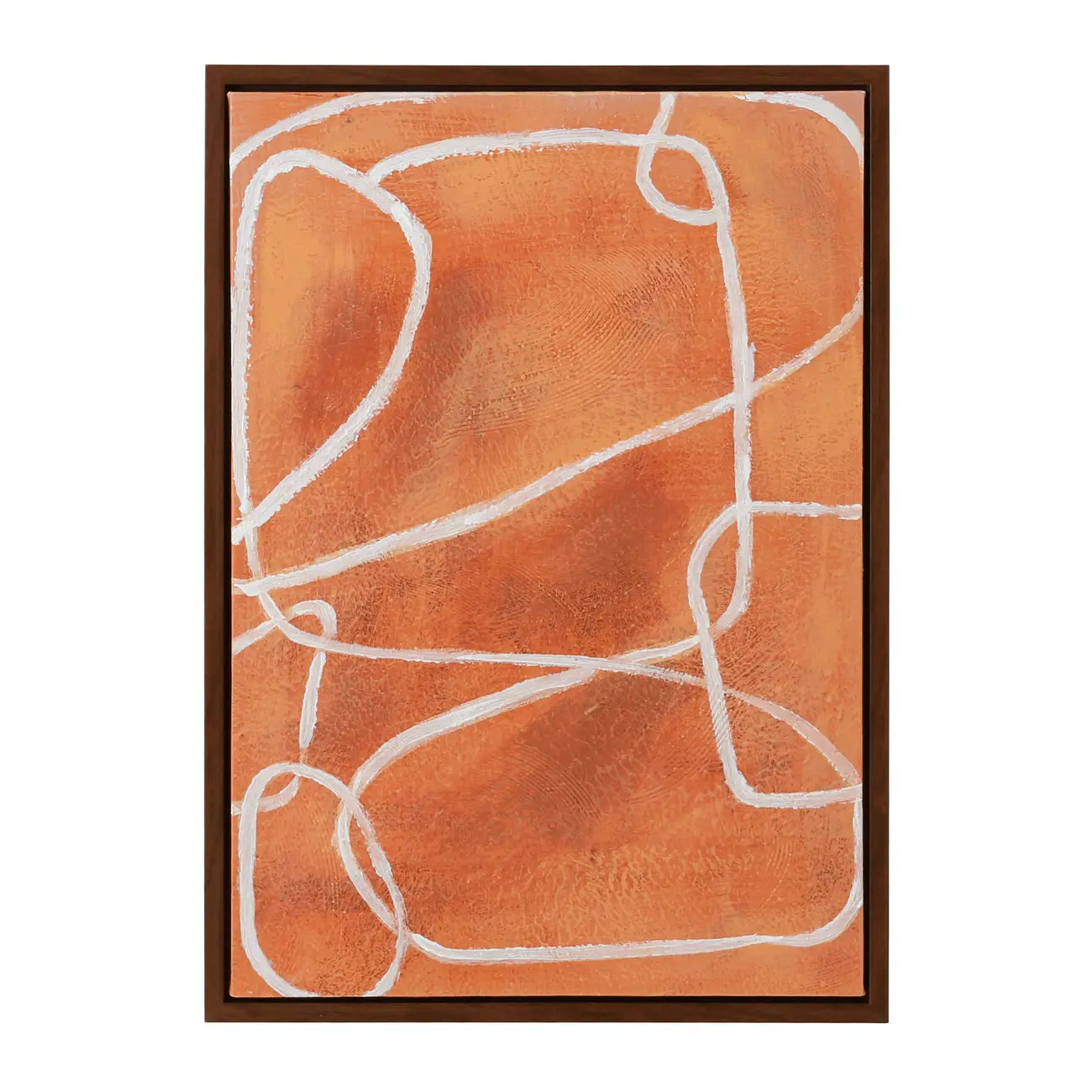 QUADRO 50 CM X 70 CM GESTURE - CASTANHO/CASCA DE URUCUM - Foto 1