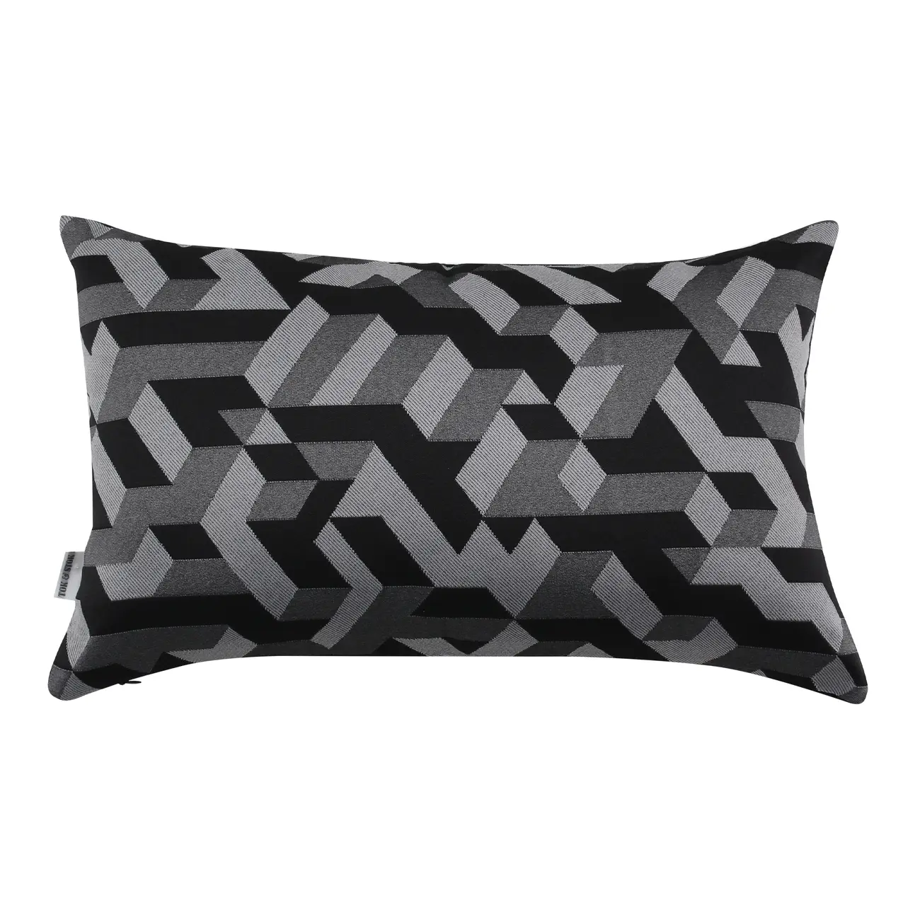 CAPA PARA ALMOFADA 50 CM X 30 CM MAZE - AZUL COBALTO/KONKRET - Foto 1