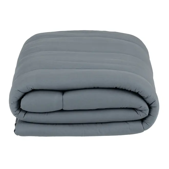 EDREDOM DUPLA-FACE CASAL/QUEEN 2,40 M X 2,50 M MISCELLAN - CINZA/ROSA CLARO - Foto 5