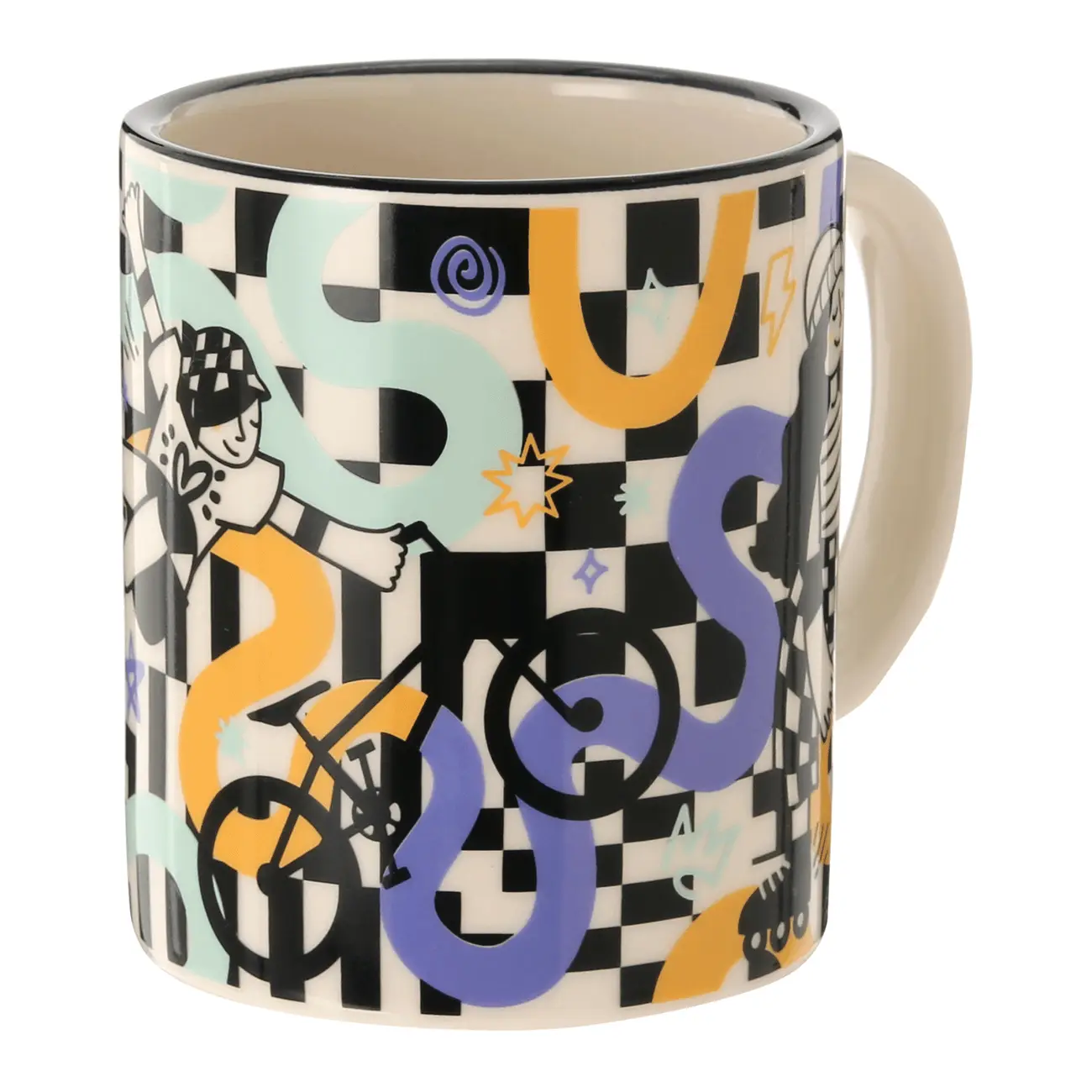 CANECA 300 ML OLLIE - PRETO/CORES CALEIDOCOLOR - Foto 3