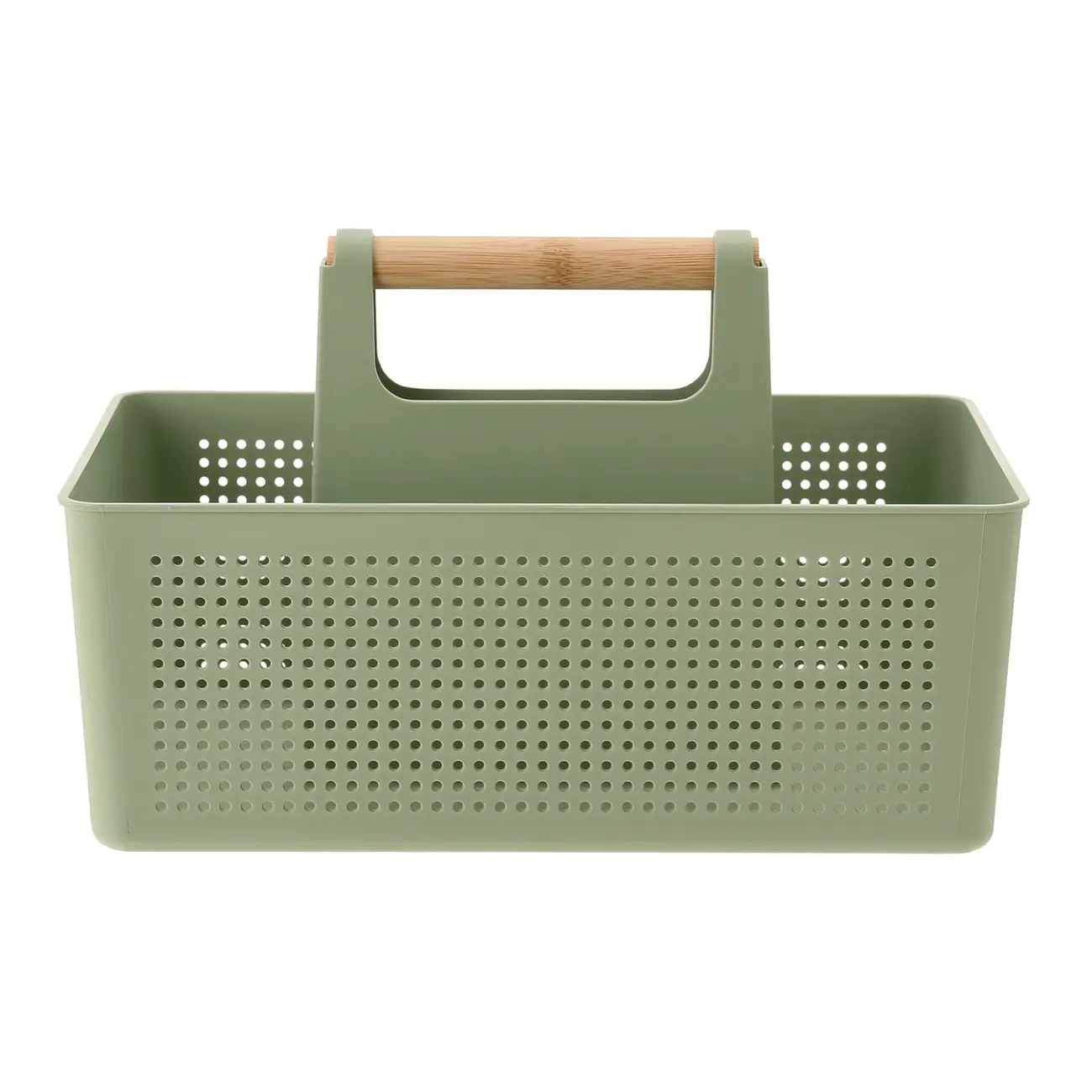 CESTO ORGANIZADOR C/ ALÇA 22 CM X 34 CM KEEPFULL - SÁLVIA/BAMBU - Foto 1