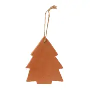 KIT COM 2 PINGENTES ÁRVORE E BOLA VILAREJO NOEL - ARGILA CRUA - Foto 4