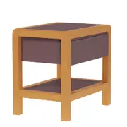MESA DE CABECEIRA 1 GAVETA KANT - RUBY MOCHA/AMÊNDOA - Foto 13