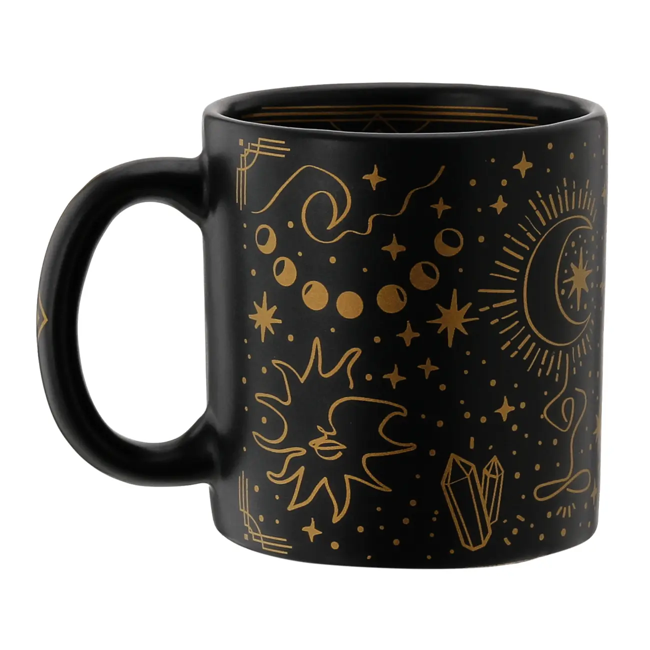 CANECA 300 ML MYSTICAL - PRETO BRILHANTE/OURO - Foto 3