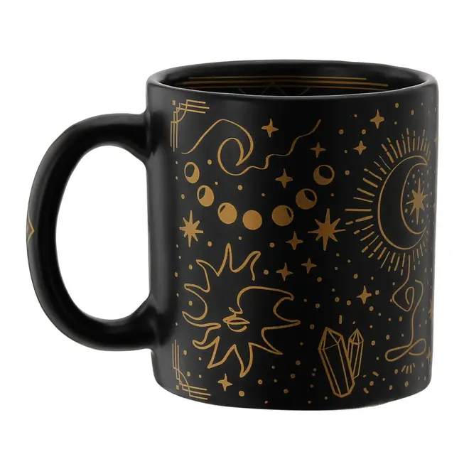 CANECA 300 ML MYSTICAL - PRETO BRILHANTE/OURO - Foto 3