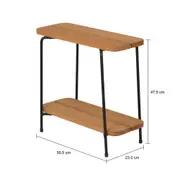 MESA LATERAL FLOREIRA BAIXA 23 CM X 50 CM CLAVE - EUCALIPTO/EUCALIPTO - Foto 6