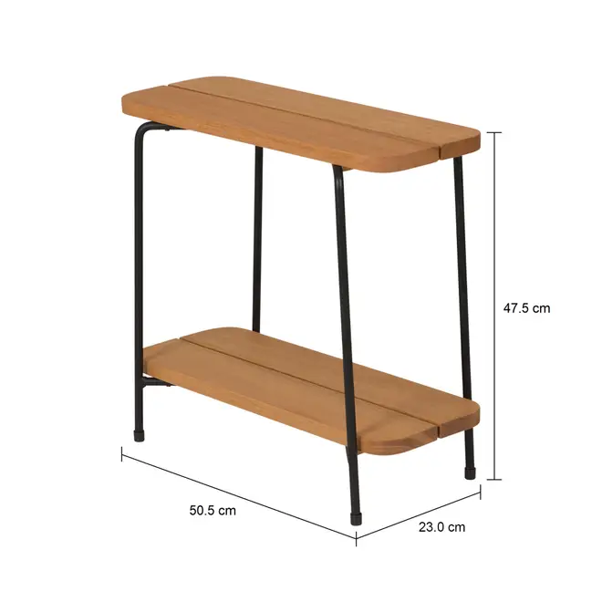 MESA LATERAL FLOREIRA BAIXA 23 CM X 50 CM CLAVE - EUCALIPTO/EUCALIPTO - Foto 6