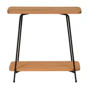 MESA LATERAL FLOREIRA ALTA 23 CM X 60 CM CLAVE - EUCALIPTO/EUCALIPTO - Foto 1