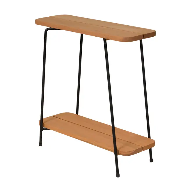 MESA LATERAL FLOREIRA ALTA 23 CM X 60 CM CLAVE - EUCALIPTO/EUCALIPTO - Foto 2