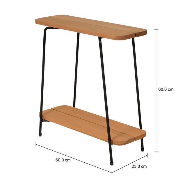 MESA LATERAL FLOREIRA ALTA 23 CM X 60 CM CLAVE - EUCALIPTO/EUCALIPTO - Foto 6