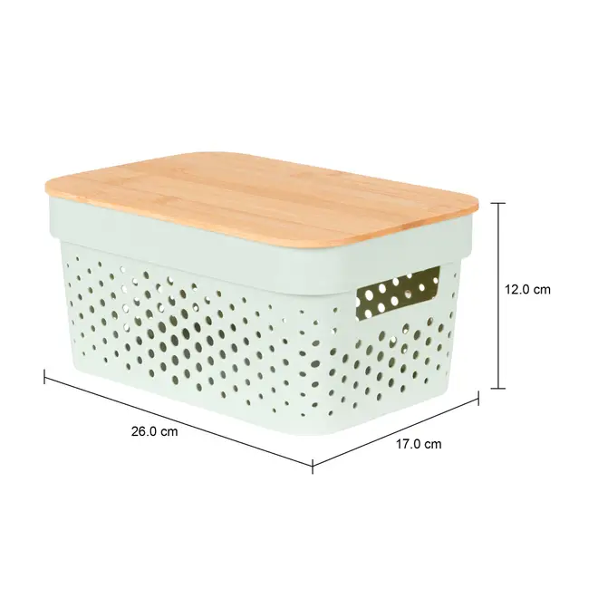CAIXA 12 CM X 26 CM X 17 CM BAMBUMIX - BAMBU/SÁLVIA - Foto 7