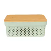 CAIXA 14 CM X 35 CM X 26 CM BAMBUMIX - BAMBU/SÁLVIA - Foto 1